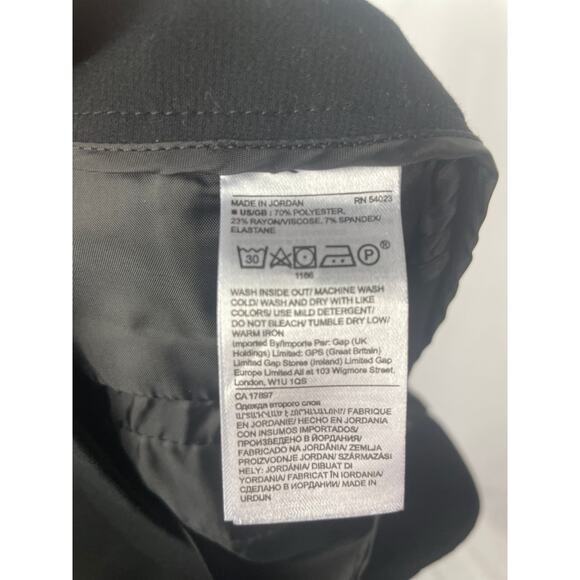 Banana Republic Black High-Waisted Wide-Leg Button-Front Pants Size 14 - Picture 4 of 6